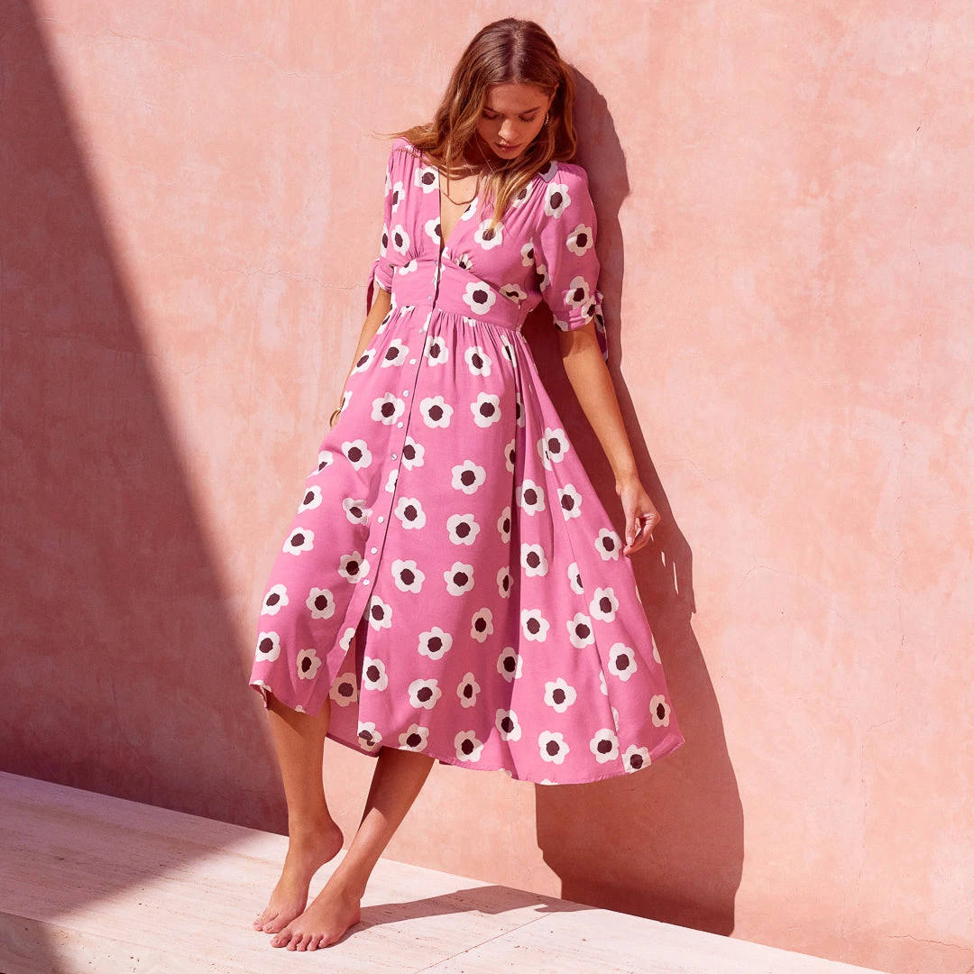 W22A Saskia Dress In Zinnia Dresses 12 W22A Saskia Dress In Zinnia Dresses