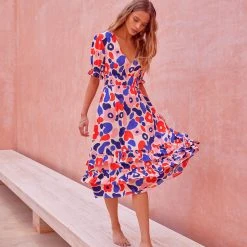 W22A Vivienne Dress In Geranium 8 W22A Vivienne Dress In Geranium