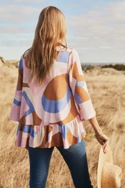 W22A Tops Winter Celeste Top In Jacaranda