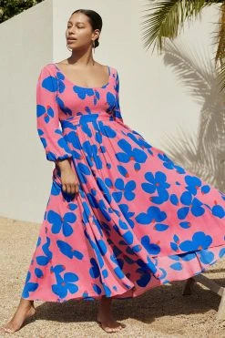 W22D Carly Dress In Sapphire Rose