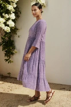 W22D Winter Olivia Midi Dress In Grape Vine