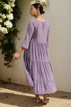 W22D Winter Olivia Midi Dress In Grape Vine