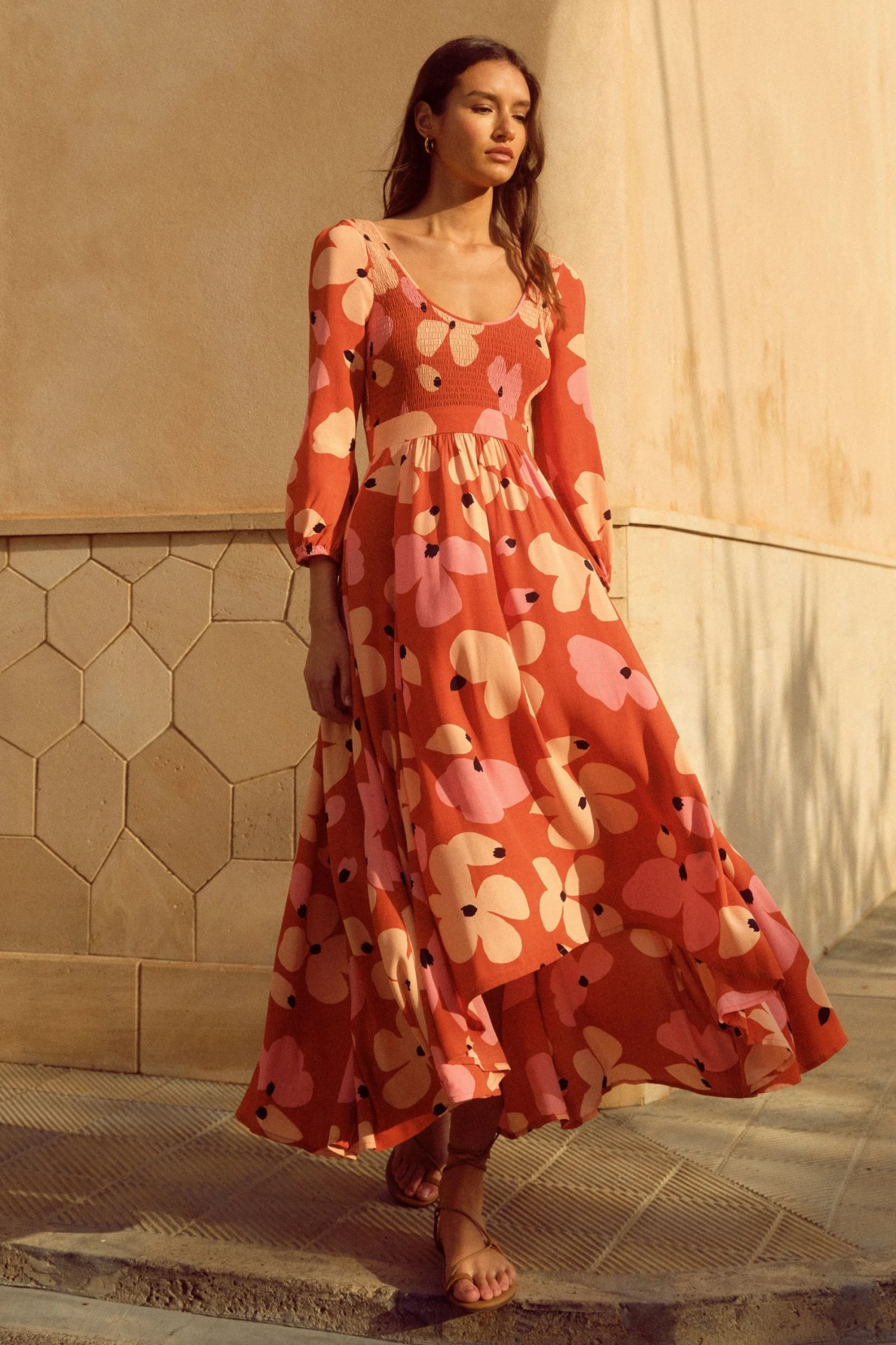 w22dxe3v2x-mister-zimi-w22d-carly-dress-in-fire-bloom-1.jpg W22D Carly Dress In Fire Bloom New