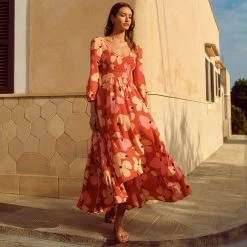 W22D Carly Dress In Fire Bloom New 7 W22D Carly Dress In Fire Bloom New