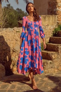 W22D Carly Dress In Sapphire Rose