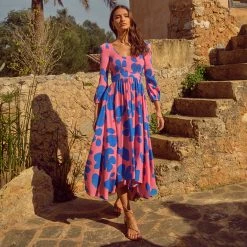 W22D Carly Dress In Sapphire Rose