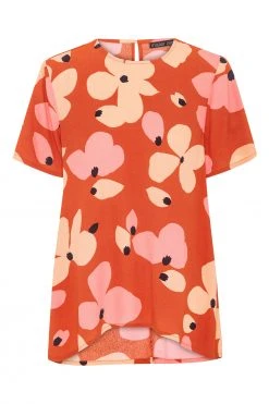 W22D Daisy Top In Fire Bloom