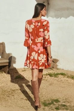 W22D New Ellie Dress In Fire Bloom 4 W22D New Ellie Dress In Fire Bloom