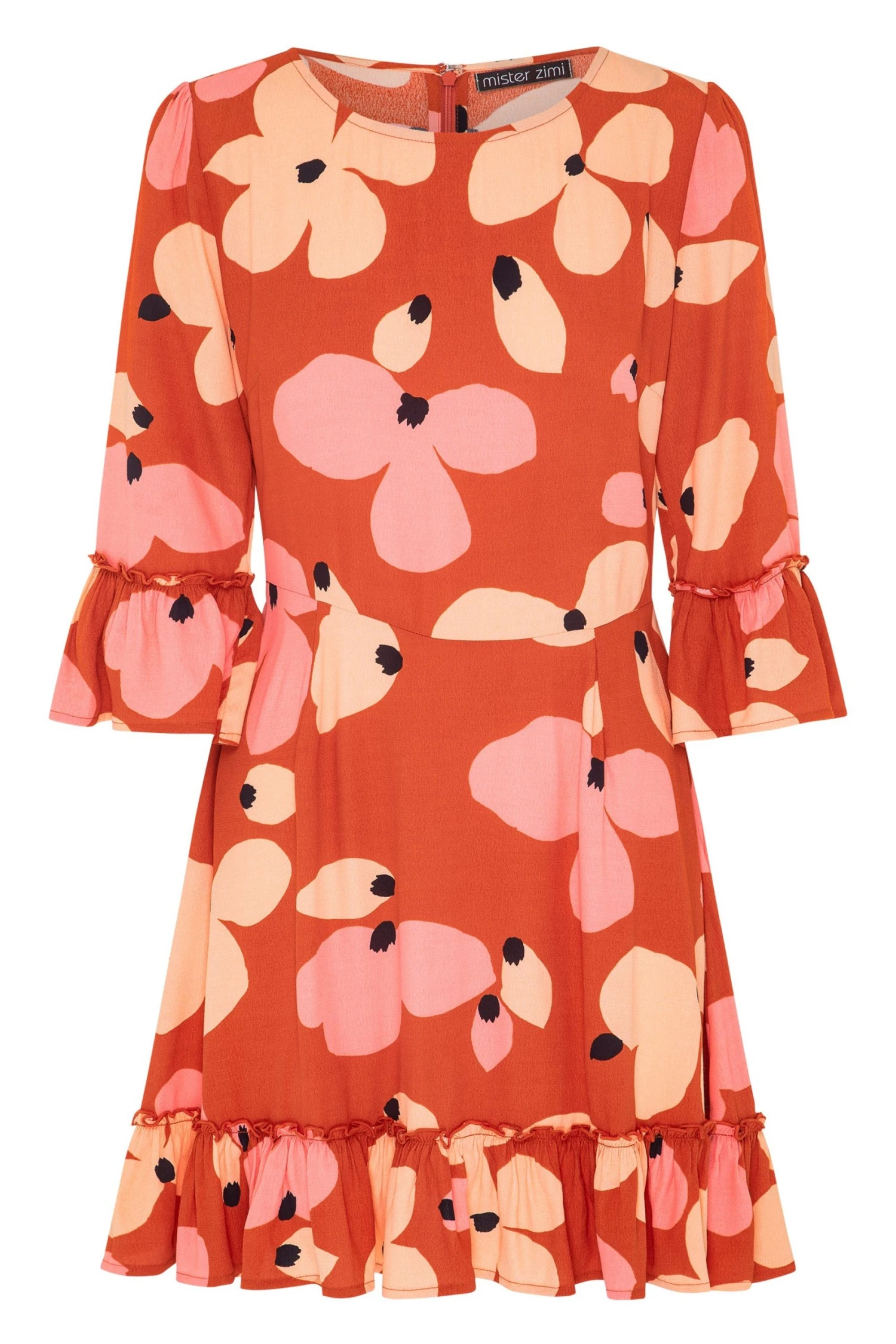 w22dxe3v2x-mister-zimi-w22d-ellie-dress-in-fire-bloom-ghost-1.jpg W22D New Ellie Dress In Fire Bloom