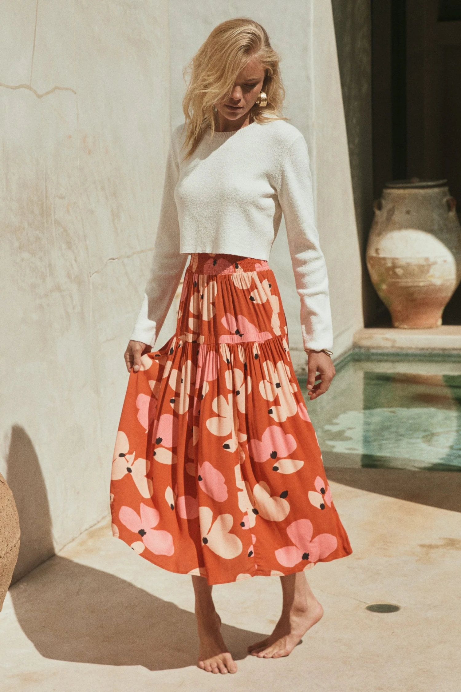 W22D Kasia Skirt In Fire Bloom 5 W22D Kasia Skirt In Fire Bloom