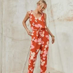 W22D Lila Jumpsuit In Fire Bloom 10 W22D Lila Jumpsuit In Fire Bloom