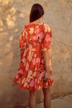 W22D Lottie Mini Dress In Fire Bloom 4 W22D Lottie Mini Dress In Fire Bloom