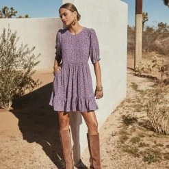 W22D Lottie Mini Dress In Grape Vine 8 W22D Lottie Mini Dress In Grape Vine
