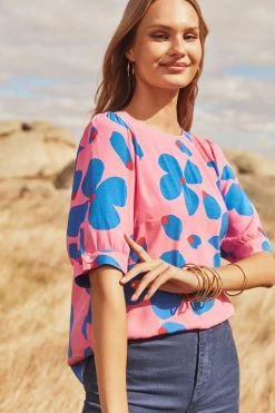 W22D Martina Top In Sapphire Rose