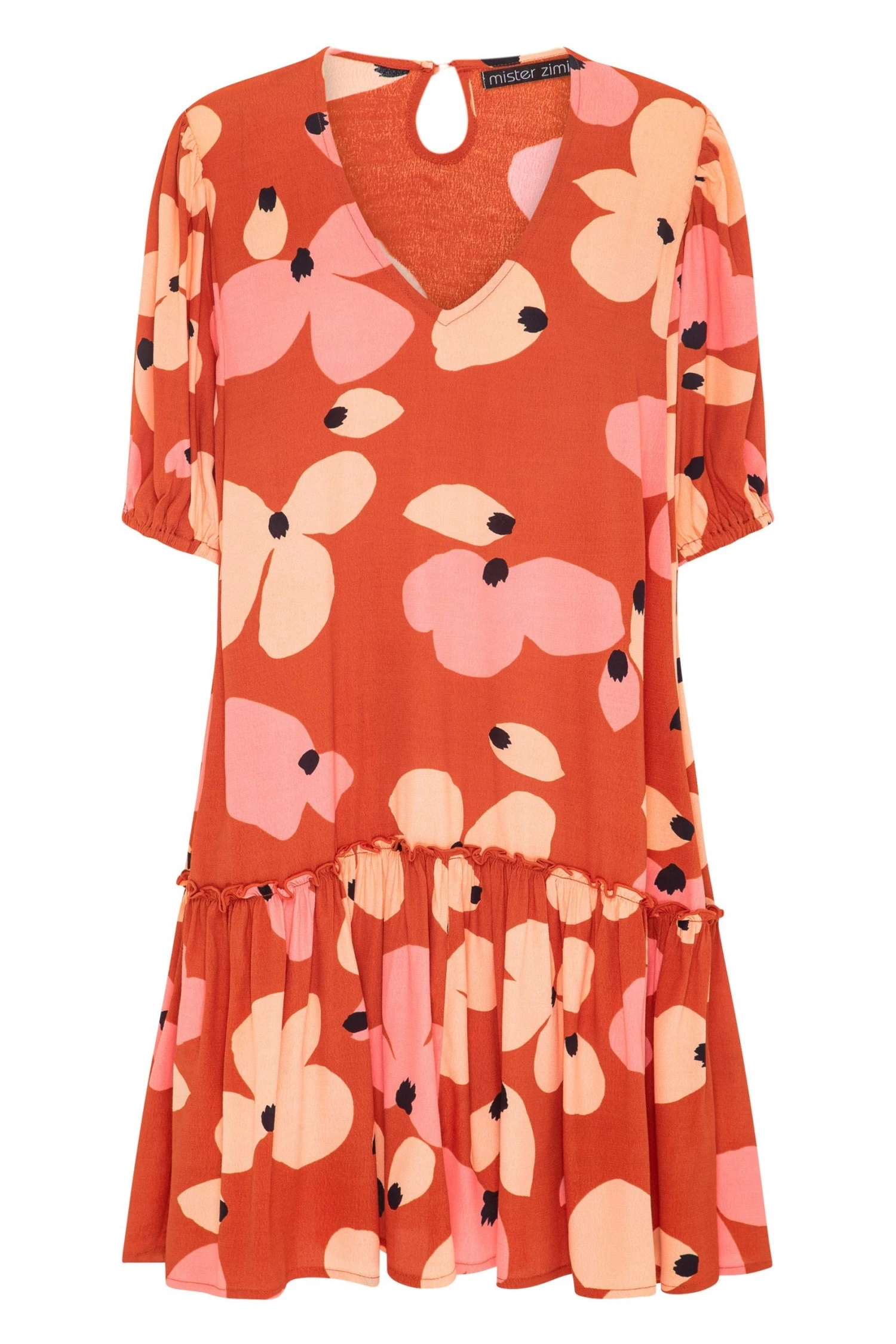 W22D Rosa Dress In Fire Bloom 6 W22D Rosa Dress In Fire Bloom