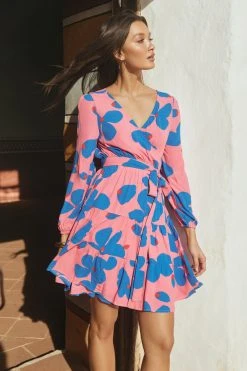 W22D Valerie Mini Dress In Sapphire Rose New