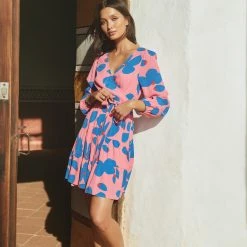 W22D Valerie Mini Dress In Sapphire Rose New