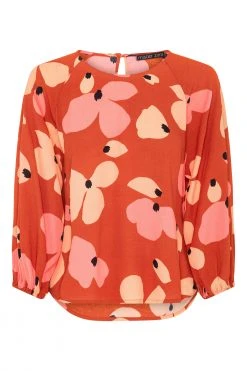 W22D Vivienne Top In Fire Bloom