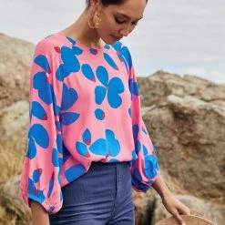 W22D Vivienne Top In Sapphire Rose New 7 W22D Vivienne Top In Sapphire Rose New