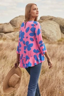 W22D Winter Celeste Top In Sapphire Rose New 4 W22D Winter Celeste Top In Sapphire Rose New