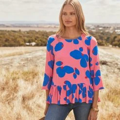 W22D Winter Celeste Top In Sapphire Rose New 9 W22D Winter Celeste Top In Sapphire Rose New