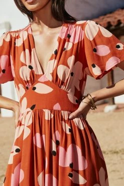 W22D Zuri Dress In Fire Bloom 14 W22D Zuri Dress In Fire Bloom