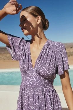 W22D Zuri Dress In Grape Vine