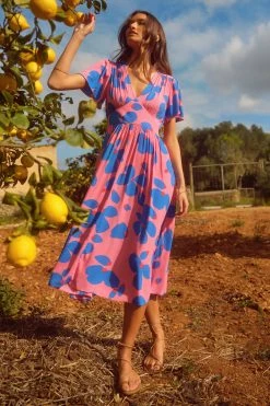 W22D Zuri Dress In Sapphire Rose New 12 W22D Zuri Dress In Sapphire Rose New