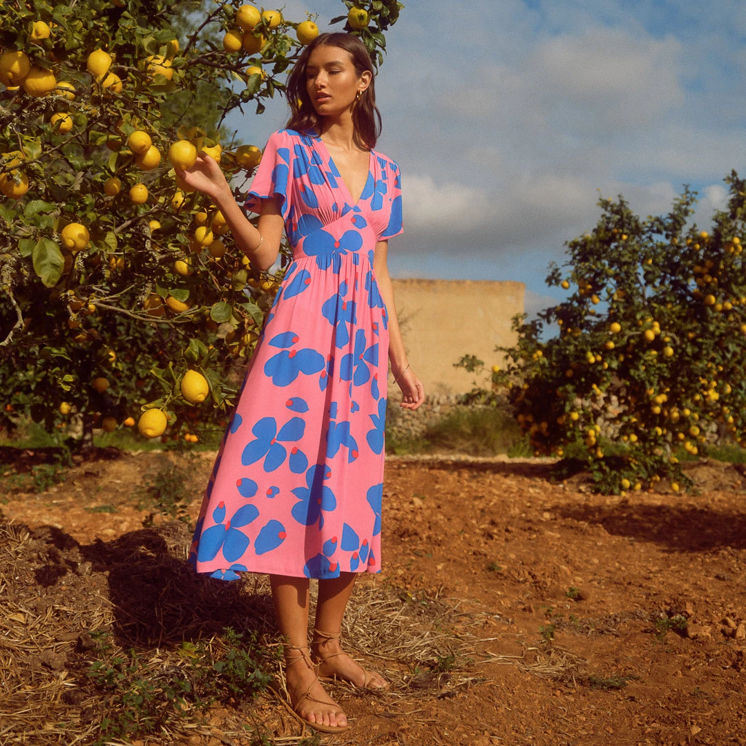 W22D Zuri Dress In Sapphire Rose New 9 W22D Zuri Dress In Sapphire Rose New